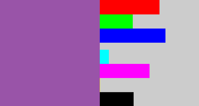 Hex color #9954a8 - medium purple