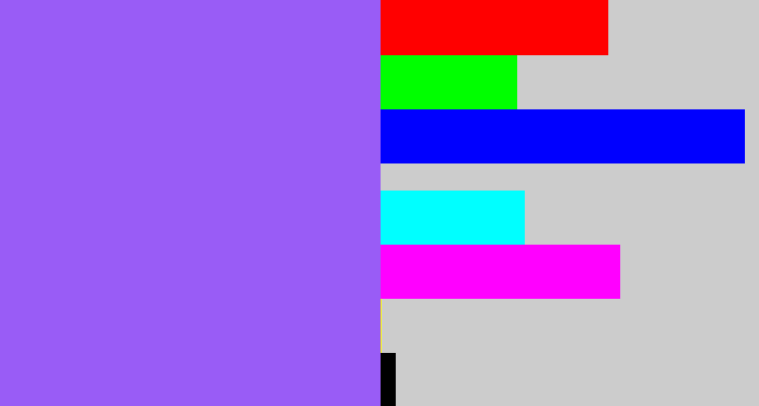 Hex color #995cf6 - lighter purple