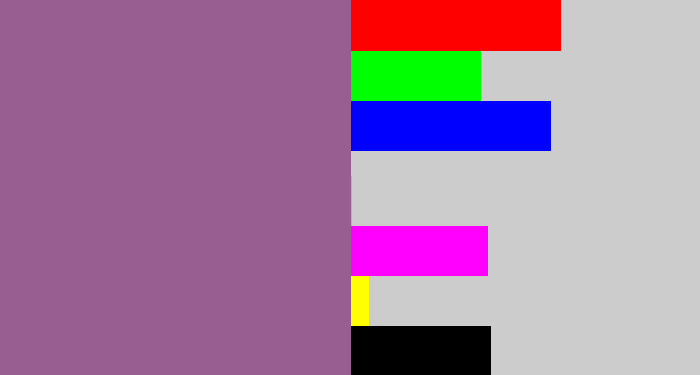 Hex color #995e91 - purpleish