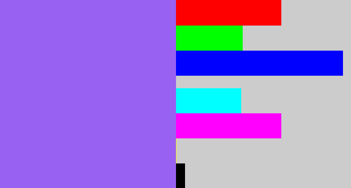Hex color #9961f1 - lighter purple