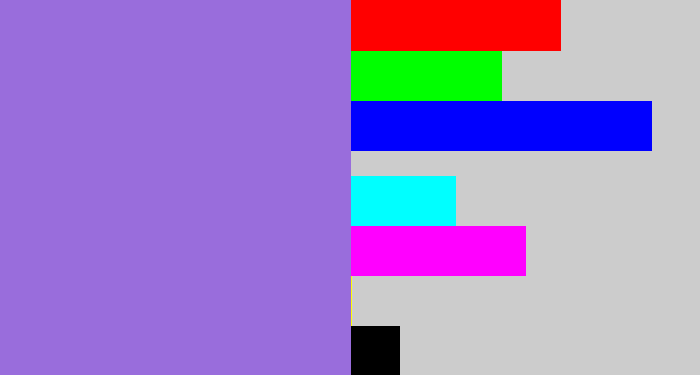 Hex color #996ddc - purpley