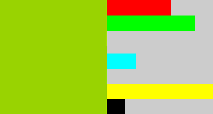 Hex color #99d301 - slime green