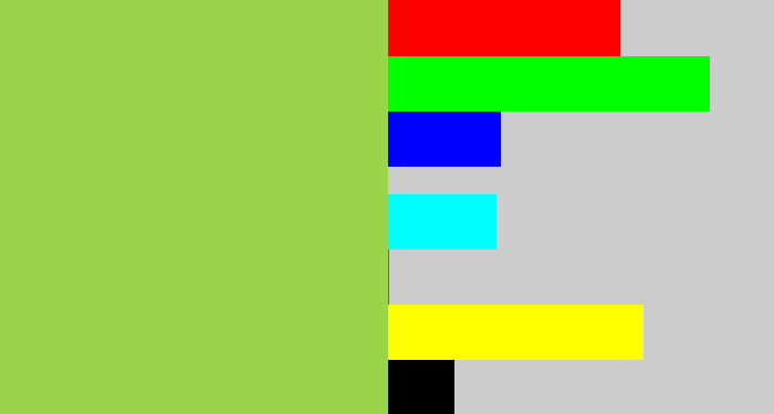 Hex color #99d449 - kiwi green