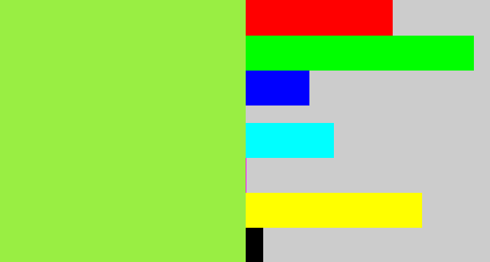 Hex color #99ee43 - kiwi
