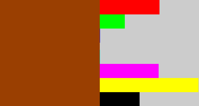 Hex color #9a3f01 - russet