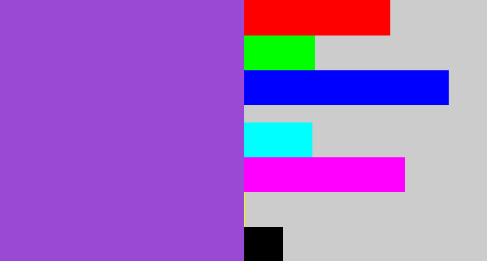 Hex color #9a49d5 - lightish purple