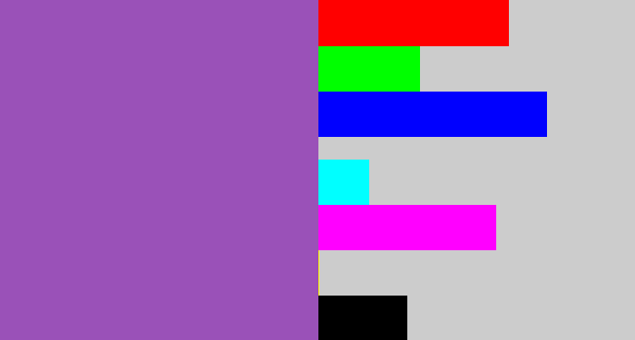 Hex color #9a51b8 - amethyst