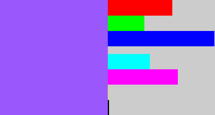 Hex color #9a57fc - lighter purple