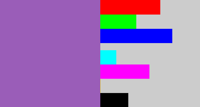 Hex color #9a5db8 - amethyst