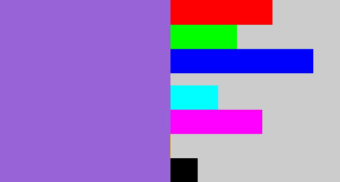 Hex color #9a63d5 - amethyst