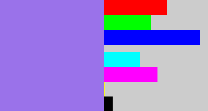 Hex color #9a72ea - light urple