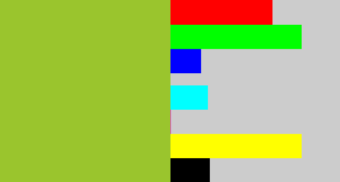 Hex color #9ac52d - sick green
