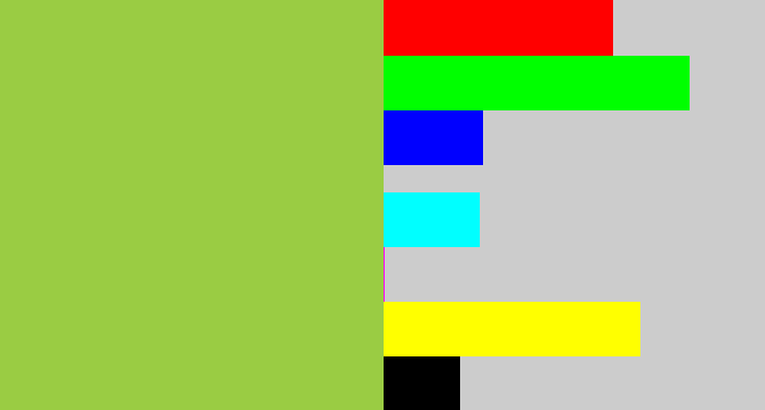 Hex color #9acc43 - booger