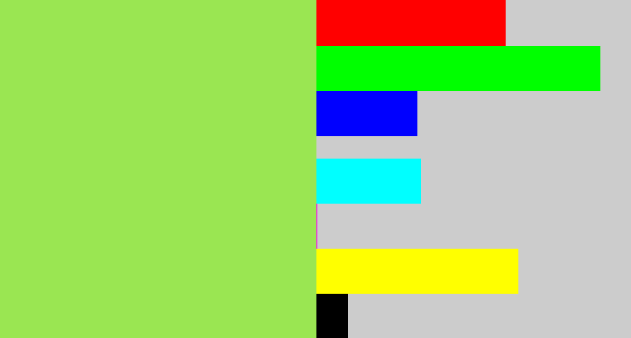 Hex color #9ae652 - kiwi
