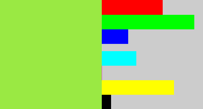 Hex color #9ae943 - kiwi