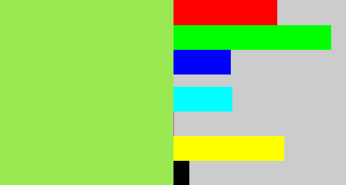 Hex color #9ae953 - kiwi
