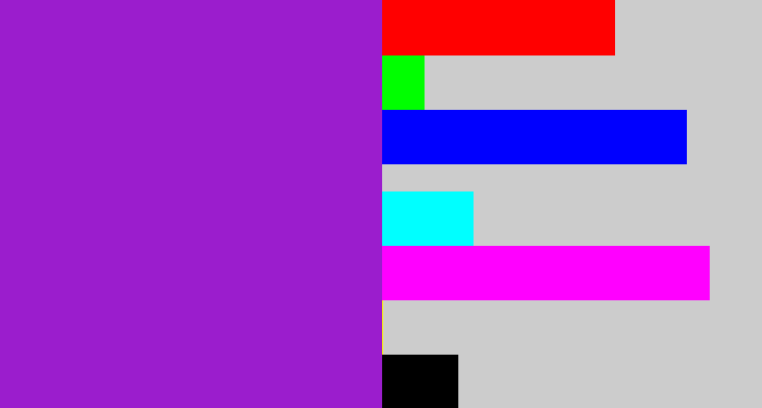 Hex color #9b1dcd - barney