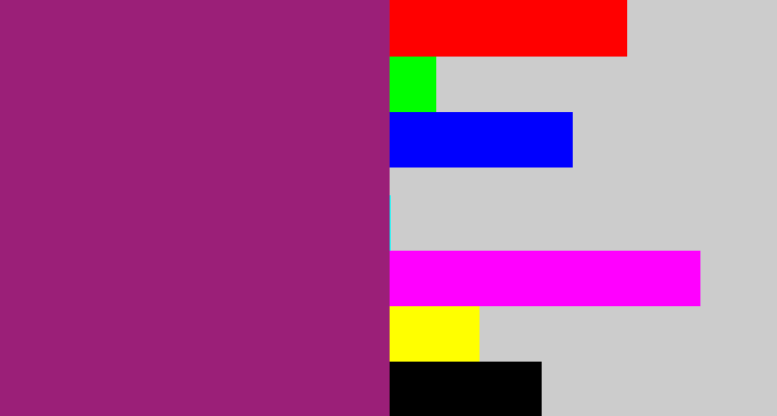 Hex color #9b1f78 - warm purple