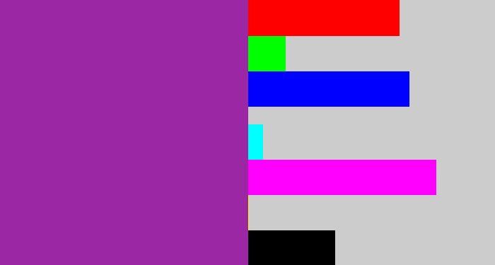 Hex color #9b27a5 - warm purple