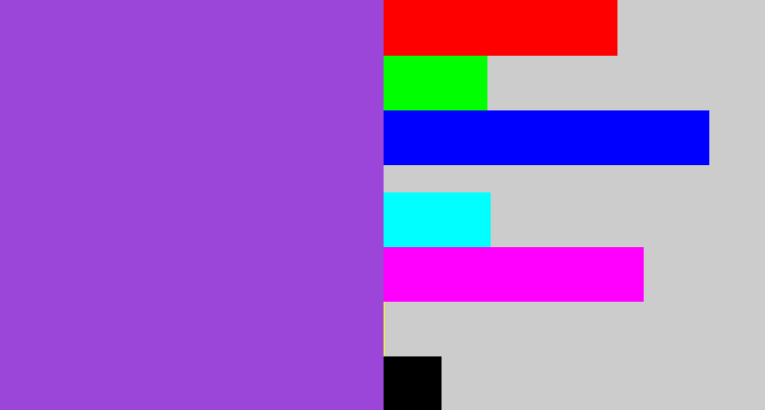Hex color #9b46d8 - lightish purple