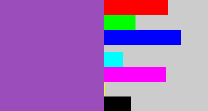 Hex color #9b4dbc - purply