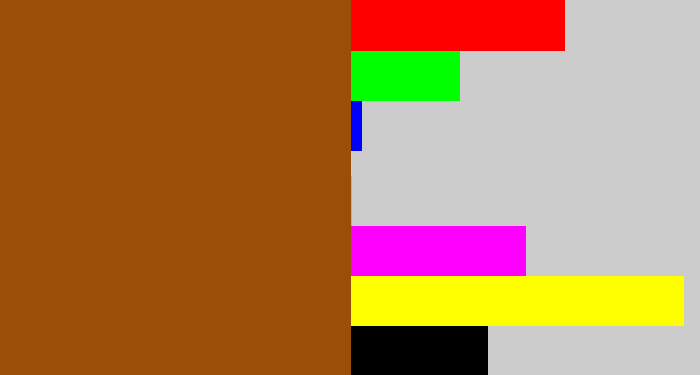 Hex color #9b4e07 - warm brown