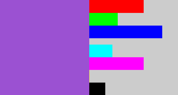 Hex color #9b51d2 - lightish purple