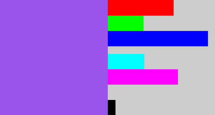 Hex color #9b53ec - lightish purple