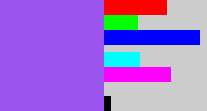 Hex color #9b54ee - lightish purple