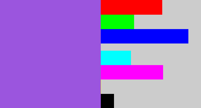 Hex color #9b55de - lightish purple