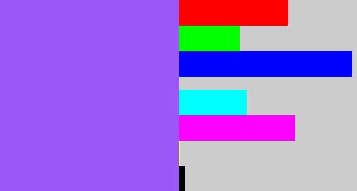 Hex color #9b57f8 - lighter purple
