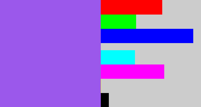 Hex color #9b58eb - lightish purple