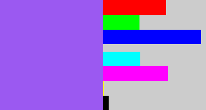 Hex color #9b59f1 - lighter purple