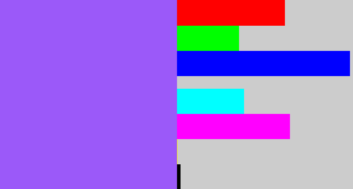 Hex color #9b59f9 - lighter purple