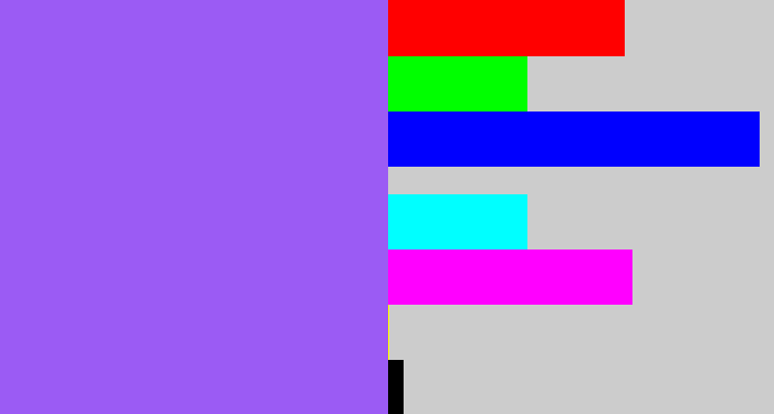Hex color #9b5bf4 - lighter purple