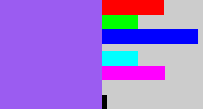 Hex color #9b5cf1 - lighter purple