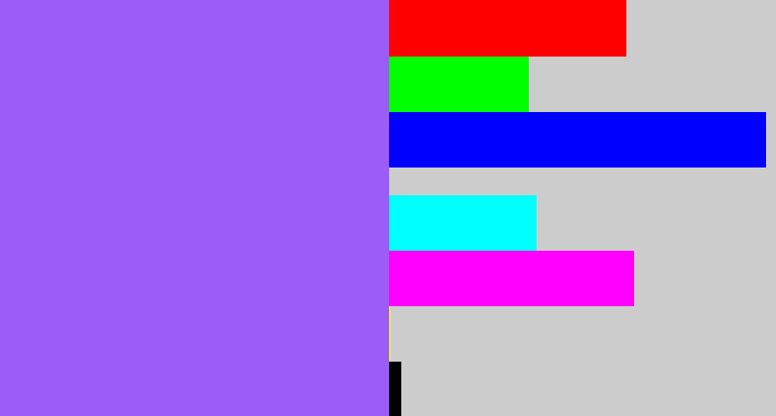 Hex color #9b5cf8 - lighter purple