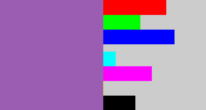 Hex color #9b5db1 - amethyst