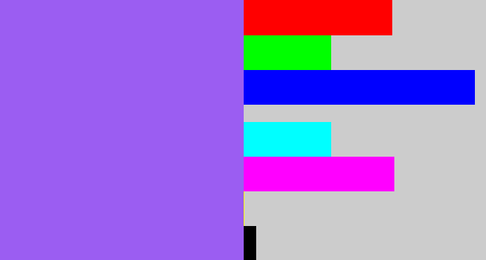 Hex color #9b5df2 - lighter purple