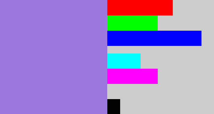 Hex color #9b77e0 - perrywinkle