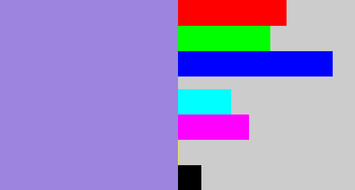 Hex color #9b85dd - perrywinkle