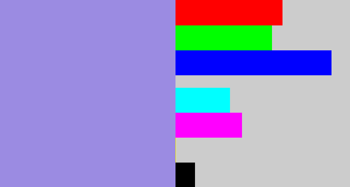 Hex color #9b8be2 - perrywinkle
