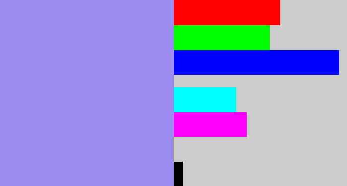 Hex color #9b8bf1 - perrywinkle
