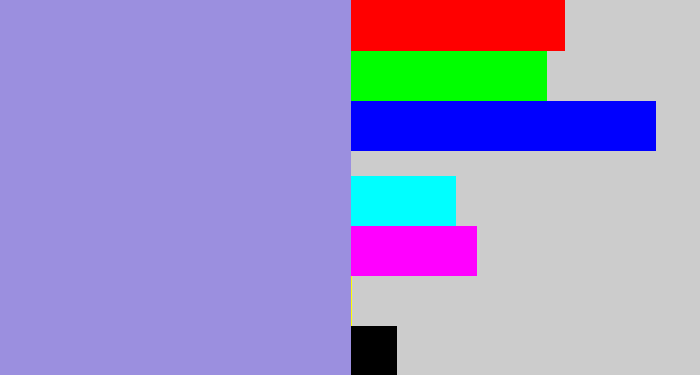 Hex color #9b8fdf - perrywinkle