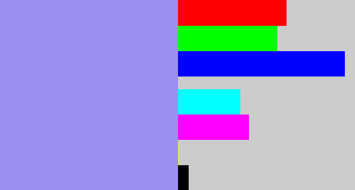 Hex color #9b8ff0 - perrywinkle