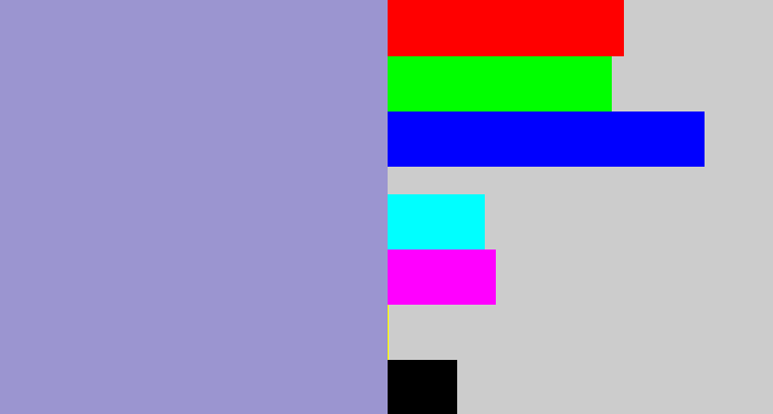 Hex color #9b95d0 - perrywinkle