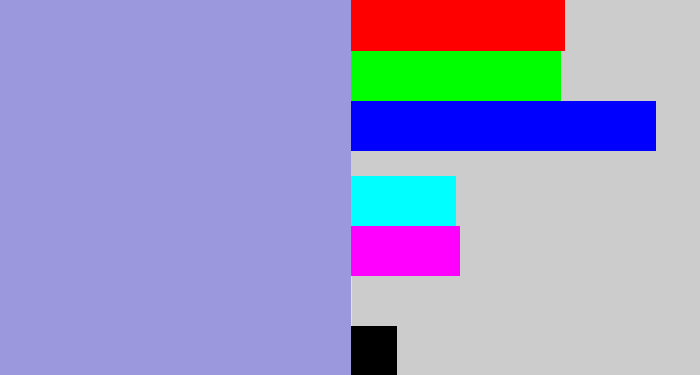 Hex color #9b98dd - perrywinkle