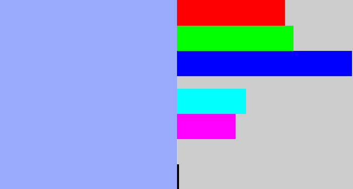 Hex color #9ba9fd - periwinkle blue