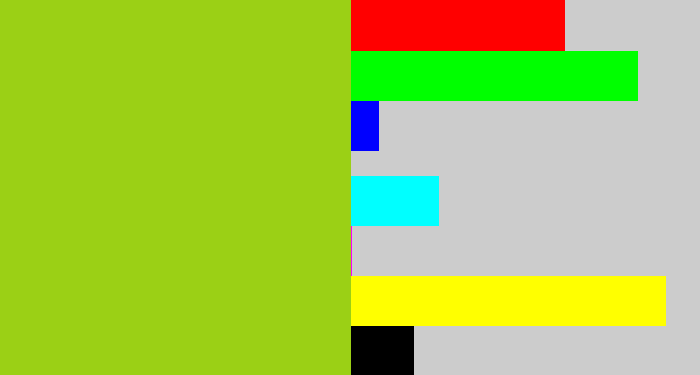 Hex color #9bd015 - slime green
