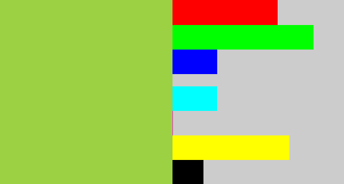Hex color #9bd142 - kiwi green